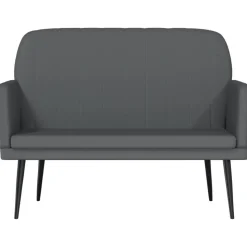 vidaXL Bänk grå 107x80x81 cm konstläder