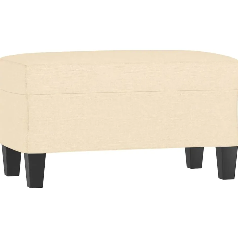 Best vidaXL Bänk gräddvit 70x35x41 cm tyg Kräm