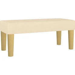 vidaXL Bänk gräddvit 70x30x30 cm tyg