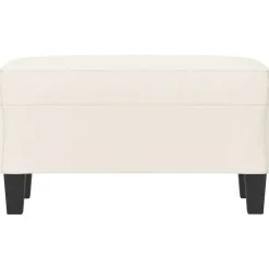 Outlet vidaXL Bänk gräddvit 70x35x41 cm konstläder Kräm