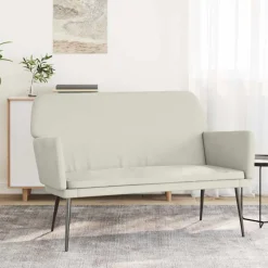 vidaXL Bänk gräddvit 108x79x79 cm sammet