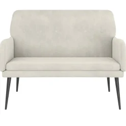 Sale vidaXL Bänk gräddvit 108x79x79 cm sammet Kräm