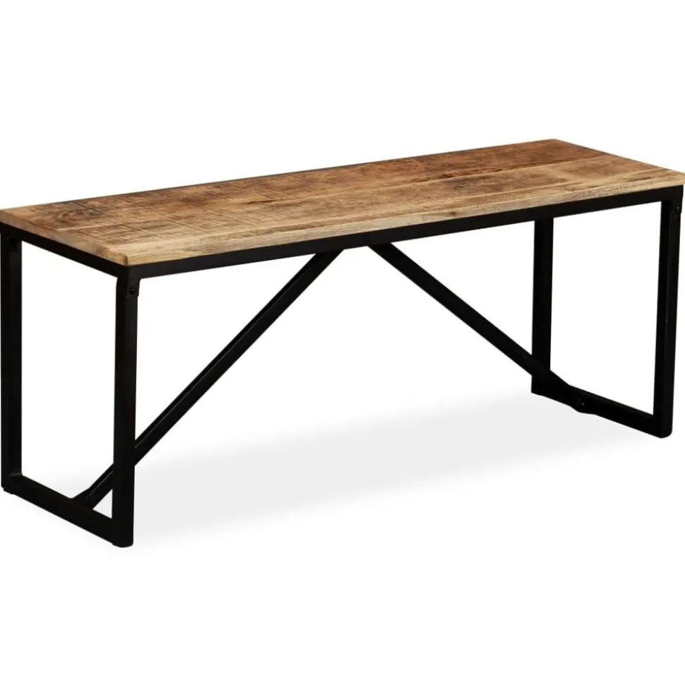 vidaXL Bänk massivt mangoträ 110x35x45 cm