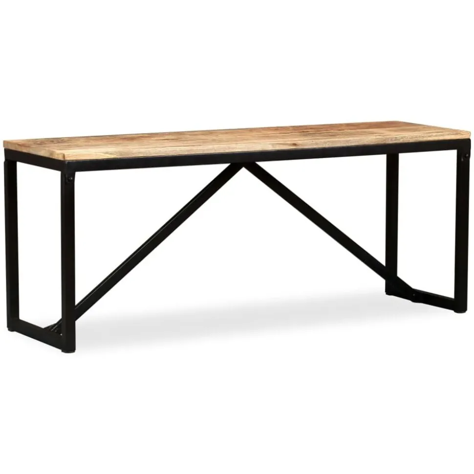 vidaXL Bänk massivt mangoträ 110x35x45 cm