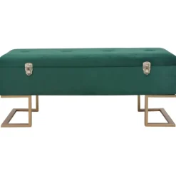vidaXL Bänk med förvaringsutrymme 105 cm grön sammet