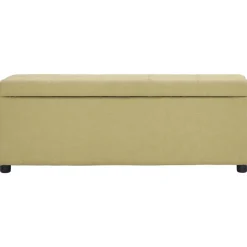New vidaXL Bänk med förvaringsutrymme 116 cm polyester Grön
