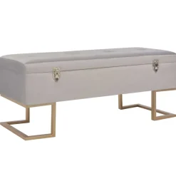 vidaXL Bänk med förvaringsutrymme 105 cm grå sammet