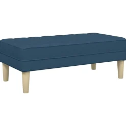 Outlet vidaXL bänk med kudde 113 x 57 x 39 cm tyg Blå