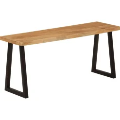 vidaXL Bänk med levande kant 105 cm massivt akaciaträ