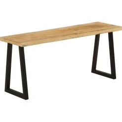 vidaXL Bänk med levande kant 105 cm massivt mangoträ
