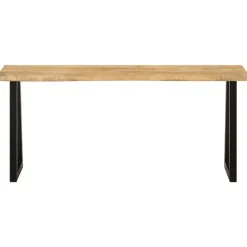 vidaXL Bänk med levande kant 105 cm massivt mangoträ