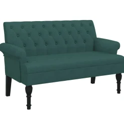 vidaXL Bänk med ryggstöd 120x62x75,5 cm mörkgrå Mörkgrön