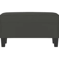 vidaXL Bänk Mörkgrå 70x35x41 cm mikrofibertyg