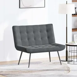 vidaXL Bänk mörkgrå 110x74x84 cm sammet