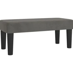 New vidaXL Bänk 70x30x30 cm sammet Mörkgrå