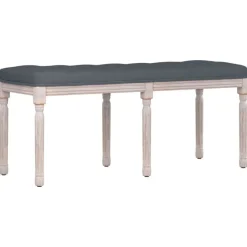 vidaXL Bänk mörkgrå 110x40x49 cm sammet