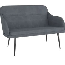 vidaXL Bänk mörkgrå 110x76x80 cm sammet