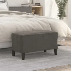 Sale vidaXL Bänk 70x35x41 cm sammet Mörkgrå