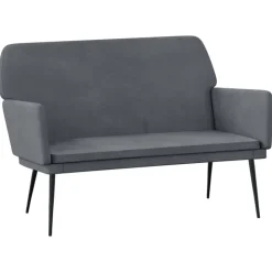 Clearance vidaXL Bänk 108x79x79 cm sammet Mörkgrå