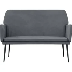 Clearance vidaXL Bänk 108x79x79 cm sammet Mörkgrå
