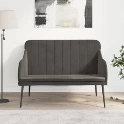 Sale vidaXL Bänk 110x76x80 cm sammet Mörkgrå