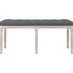 Clearance vidaXL Bänk mörk 110x40x49 cm tyg Grå