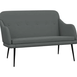 Best vidaXL Bänk 110x76x80 cm tyg Mörkgrå