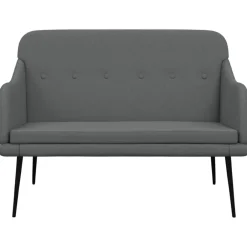 Best vidaXL Bänk 110x76x80 cm tyg Mörkgrå