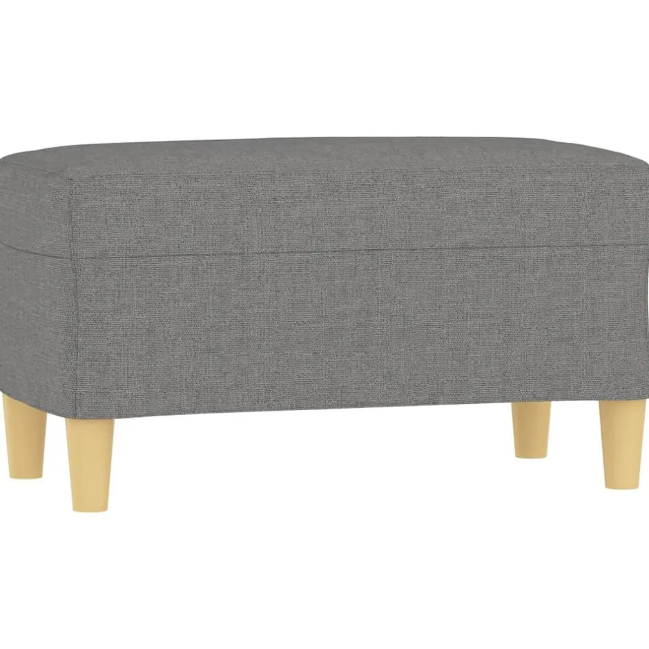 vidaXL Bänk 70x35x41 cm tyg Mörkgrå
