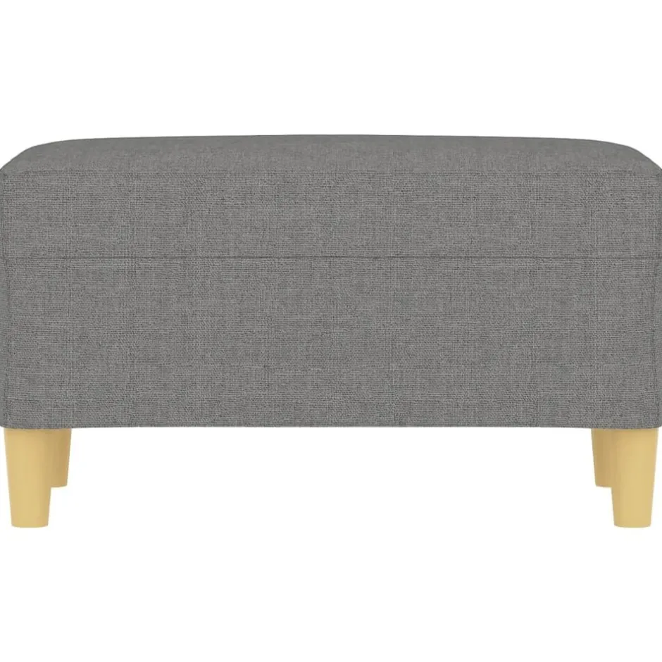 vidaXL Bänk 70x35x41 cm tyg Mörkgrå