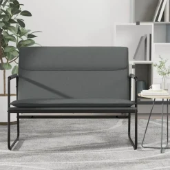 Sale vidaXL Bänk 100x64x80 cm tyg Mörkgrå