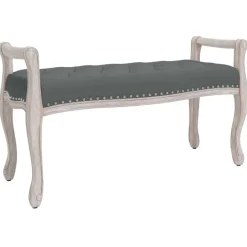 Online vidaXL Bänk mörk 110x45x60 cm tyg Grå