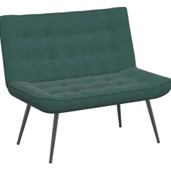 Discount vidaXL Bänk 110x74x84 cm sammet Mörkgrön