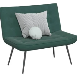 Discount vidaXL Bänk 110x74x84 cm sammet Mörkgrön