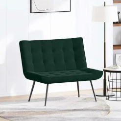Discount vidaXL Bänk 110x74x84 cm sammet Mörkgrön