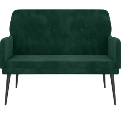 Discount vidaXL Bänk 108x79x79 cm sammet Mörkgrön