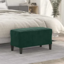 Hot vidaXL Bänk 70x35x41 cm sammet Mörkgrön