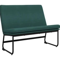 Hot vidaXL Bänk 100x75x76 cm tyg Mörkgrön