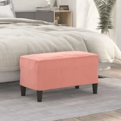 Outlet vidaXL Bänk 70x35x41 cm sammet Rosa