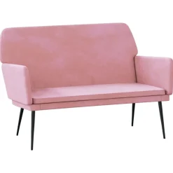 Best vidaXL Bänk 108x79x79 cm sammet Rosa