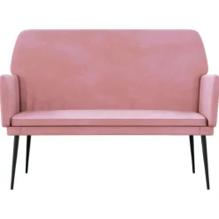 Best vidaXL Bänk 108x79x79 cm sammet Rosa
