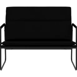 vidaXL Bänk svart 100x64x80 cm konstläder