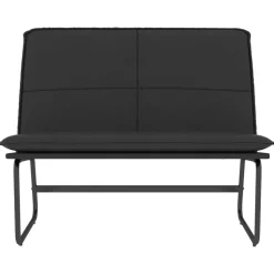 vidaXL Bänk svart 100x75x76 cm konstläder