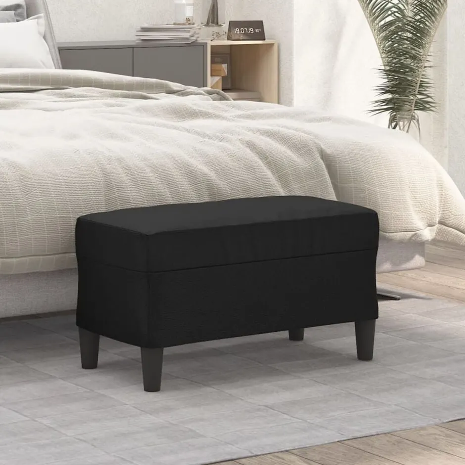 Hot vidaXL Bänk 70x35x41 cm konstläder Svart