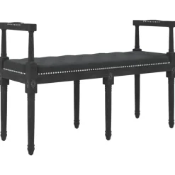 Outlet vidaXL Bänk 110x40x70 cm sammet Svart