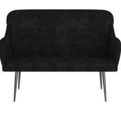 Discount vidaXL Bänk 110x76x80 cm sammet Svart