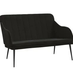 VidaXL Bänk svart 110x76x80 cm sammet
