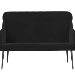 VidaXL Bänk svart 110x76x80 cm sammet