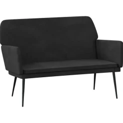 vidaXL Bänk svart 108x79x79 cm sammet