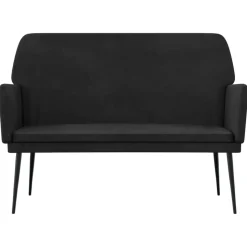 vidaXL Bänk svart 108x79x79 cm sammet